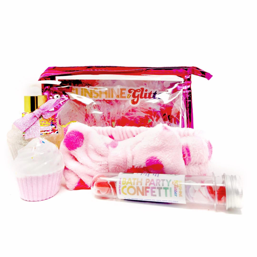 Sweet Treats Pink Bath Gift Set | Sunshine & Glitter