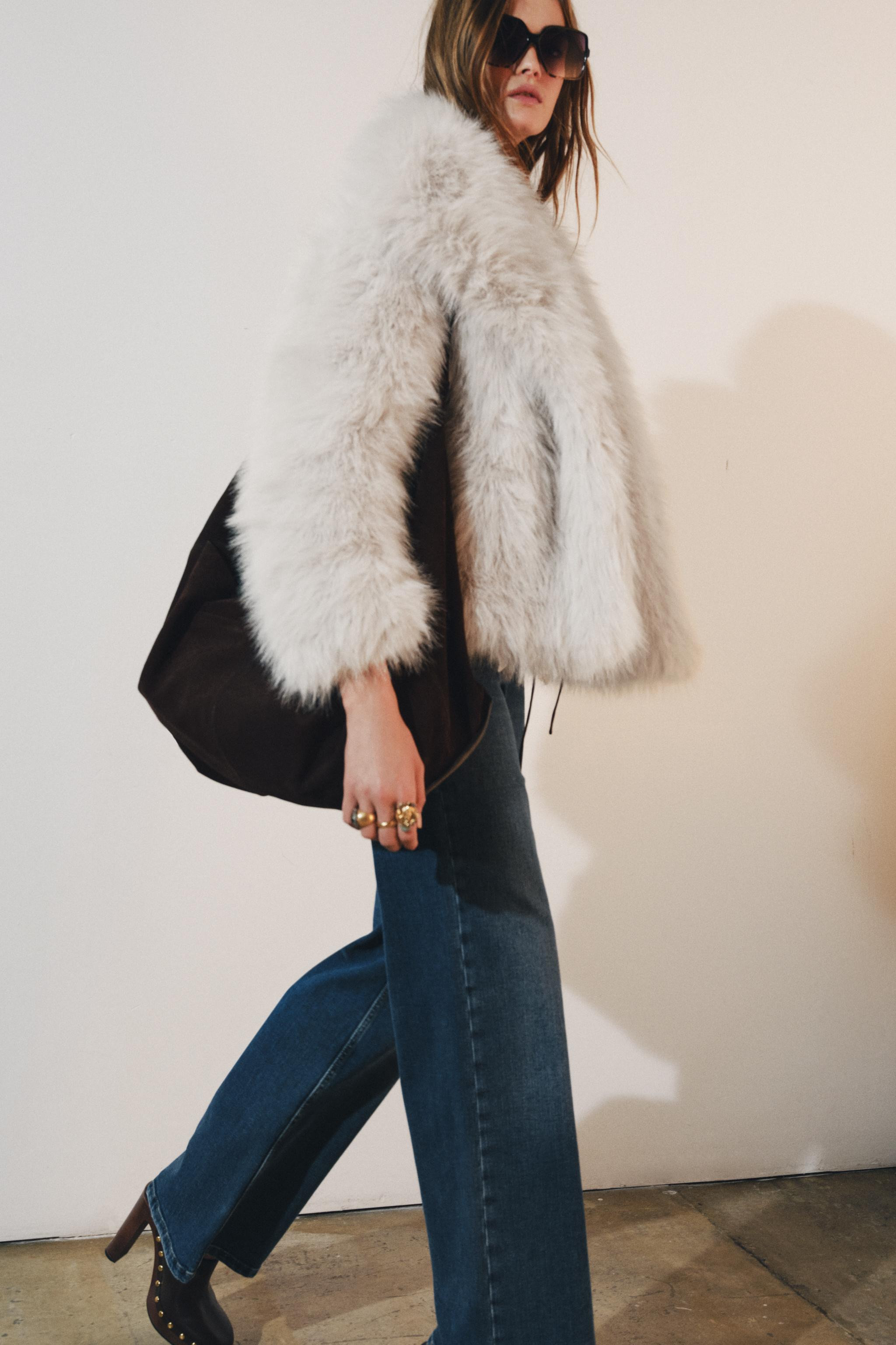 ZW COLLECTION FAUX FUR JACKET | Zara US
