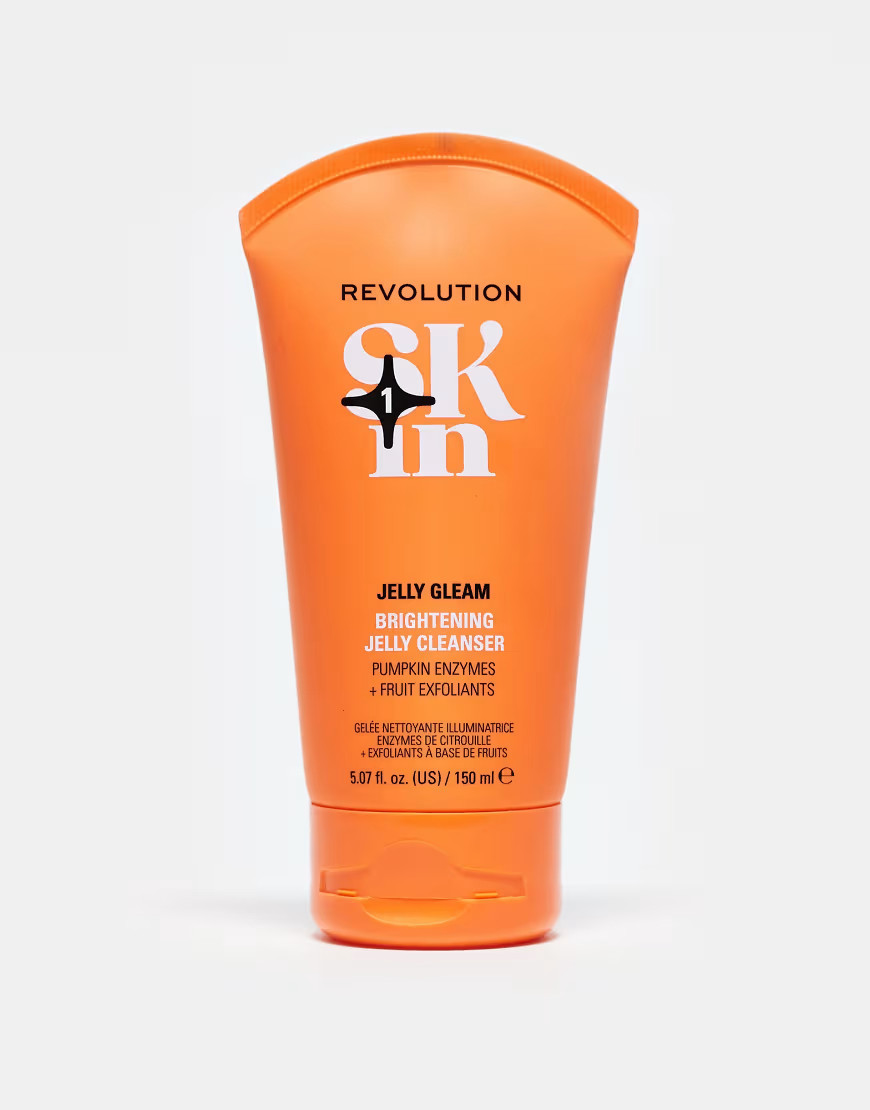 Revolution Skin Jelly Gleam Natural Fruit AHAs Brightening Jelly Cleanser 150ml-No colour | ASOS (Global)