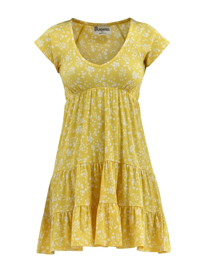 No Boundaries Babydoll Mini Dress, Women's | Walmart (US)