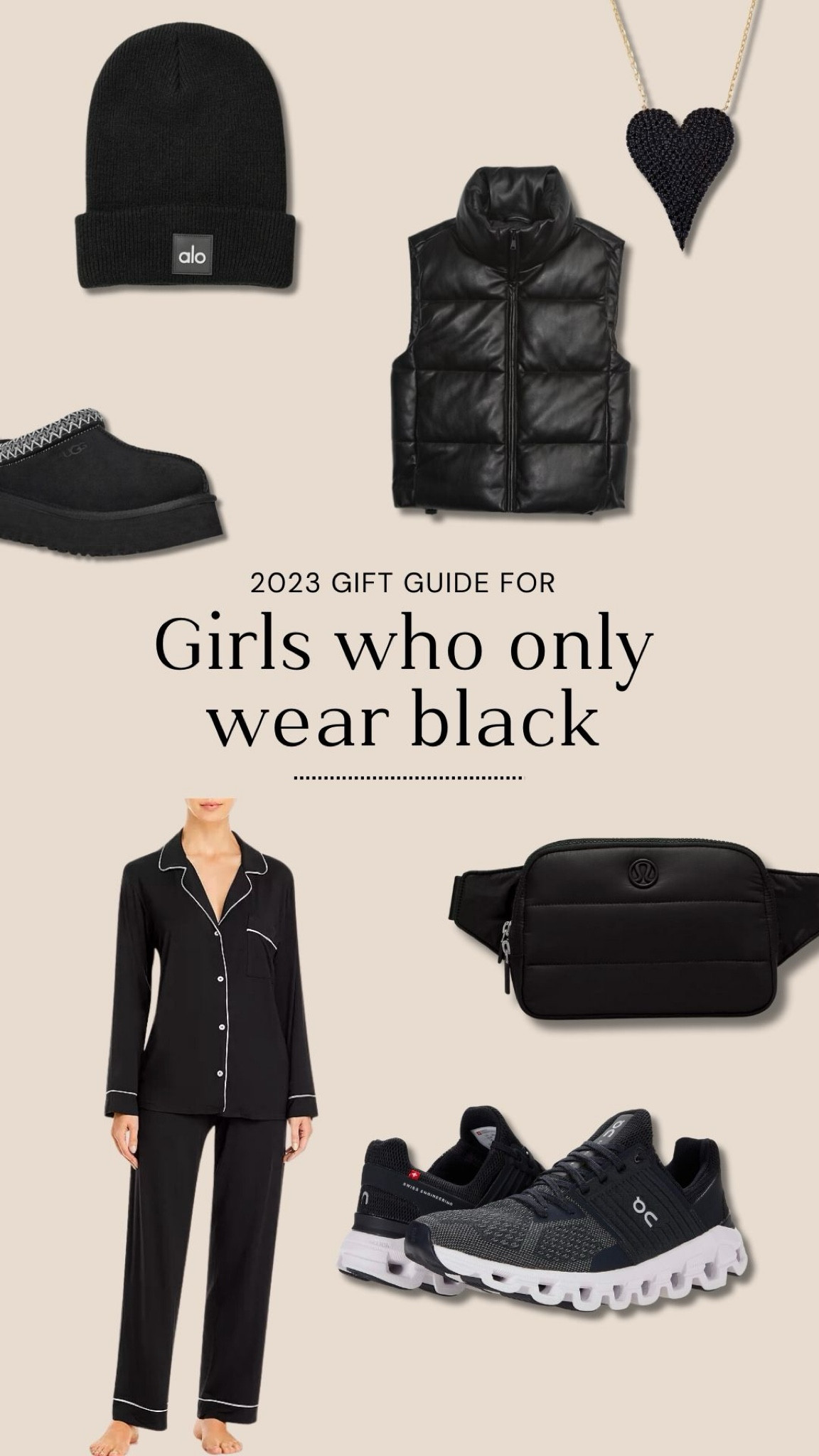 These are for the girlies who wear black all the time!!! 🖤 #blackeverything #2023giftguide #girlieswhowearblack #itgirl #trendygiftideas 

#LTKGiftGuide