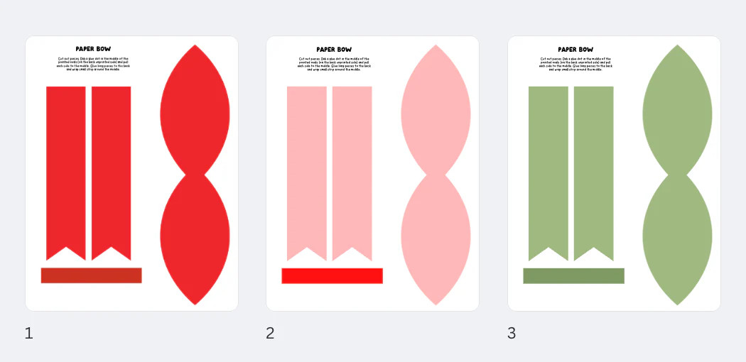 Christmas Paper Bows | Printable Bows | The Letter Vee