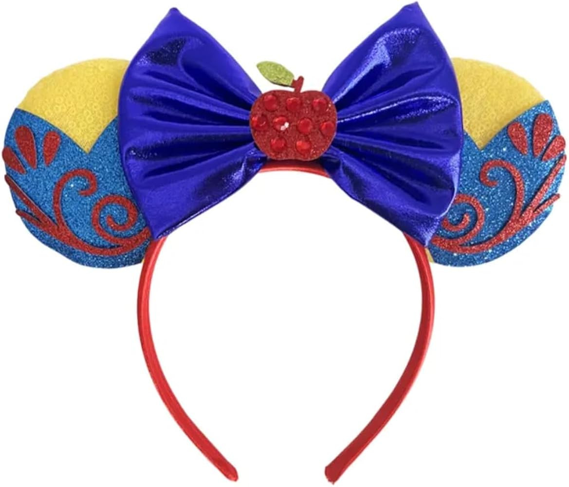 Princess Minnie Ears,Pick your color, Flower Minnie Ears, Floral minnie ears, Purple Sparkle Mouse E | Amazon (US)