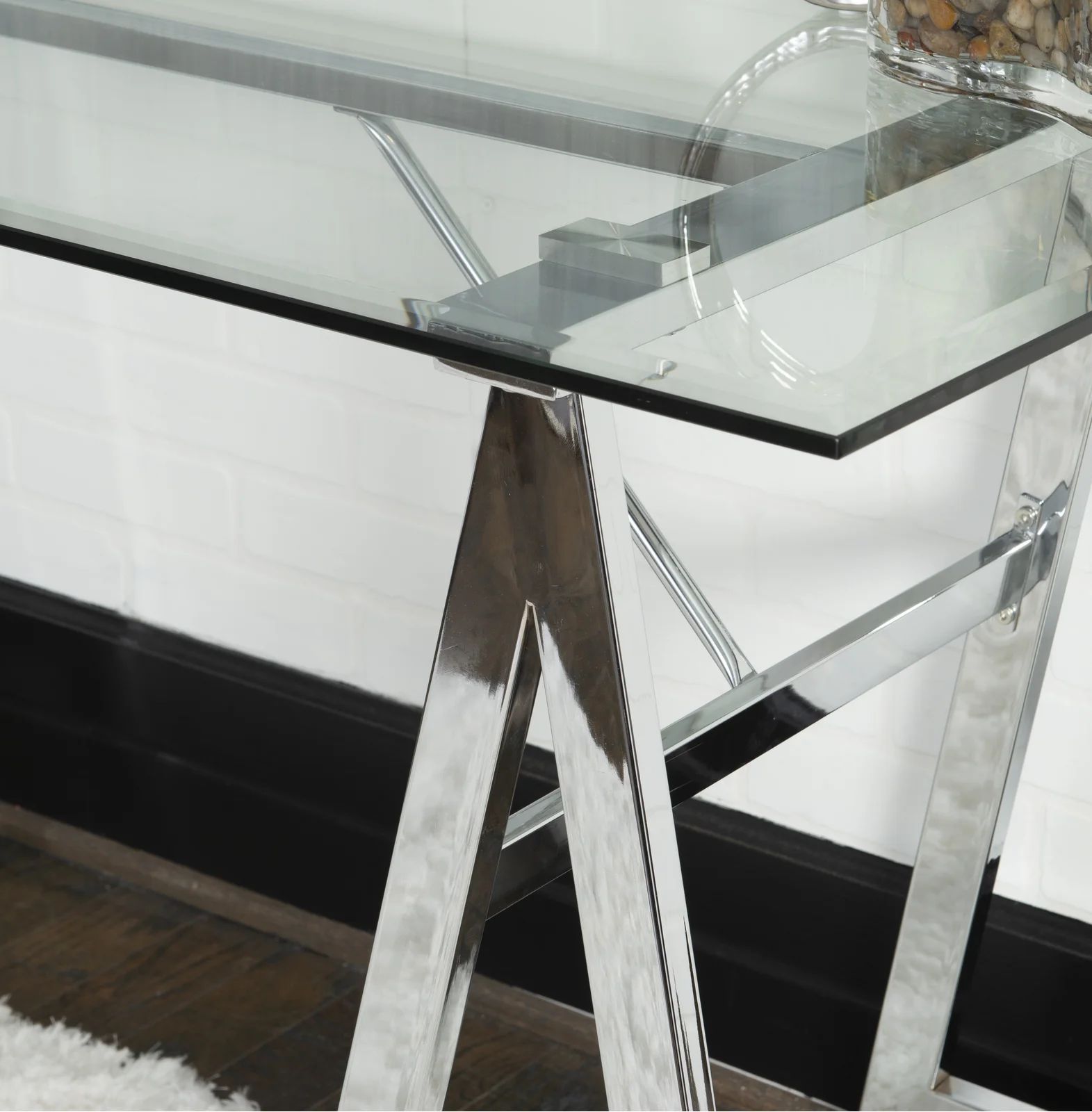 Tropez Glass Desk | Wayfair Professional