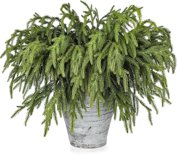 Artgar 12 Pcs Pine Branches - 18 Inch Artificial Pine Branches - Green Pine Stem - Real Touch Pin... | Amazon (US)