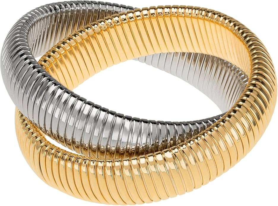 Double Cobra™ Bracelet With 5/8" Wide Flexible Stretch Bands | Amazon (US)