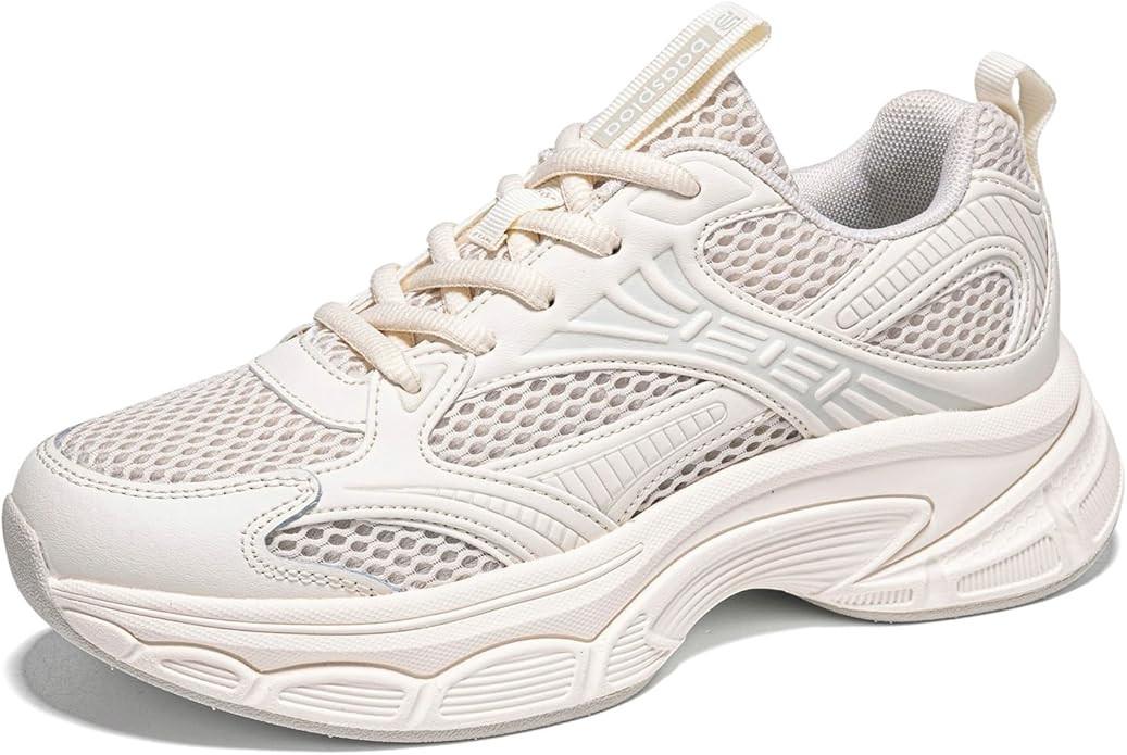Women's Fashion Sneakers Chunky Breathable Walking Shoes Casual Mesh Athletic Tennis Shoes with T... | Amazon (US)
