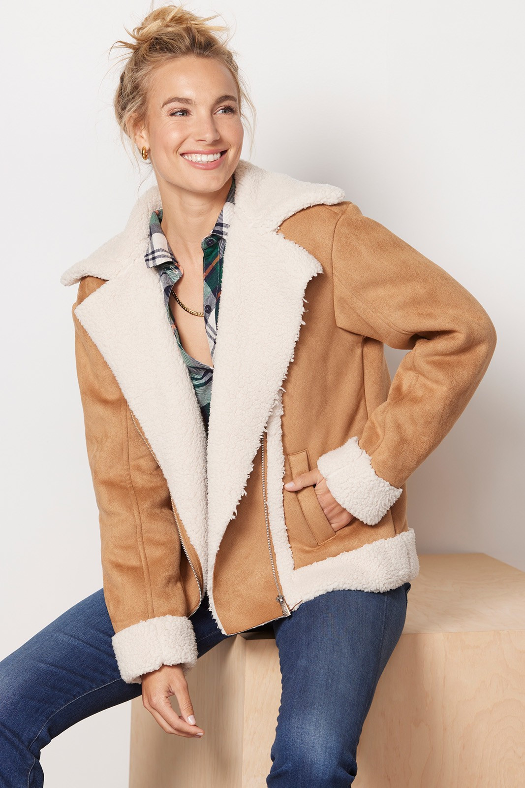 Z SUPPLY Celeste Faux Suede Jacket | EVEREVE | Evereve