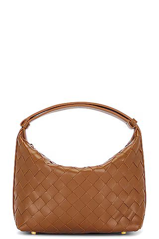 Bottega Veneta Mini Wallace Bag in Cognac & Gold | FWRD | FWRD 