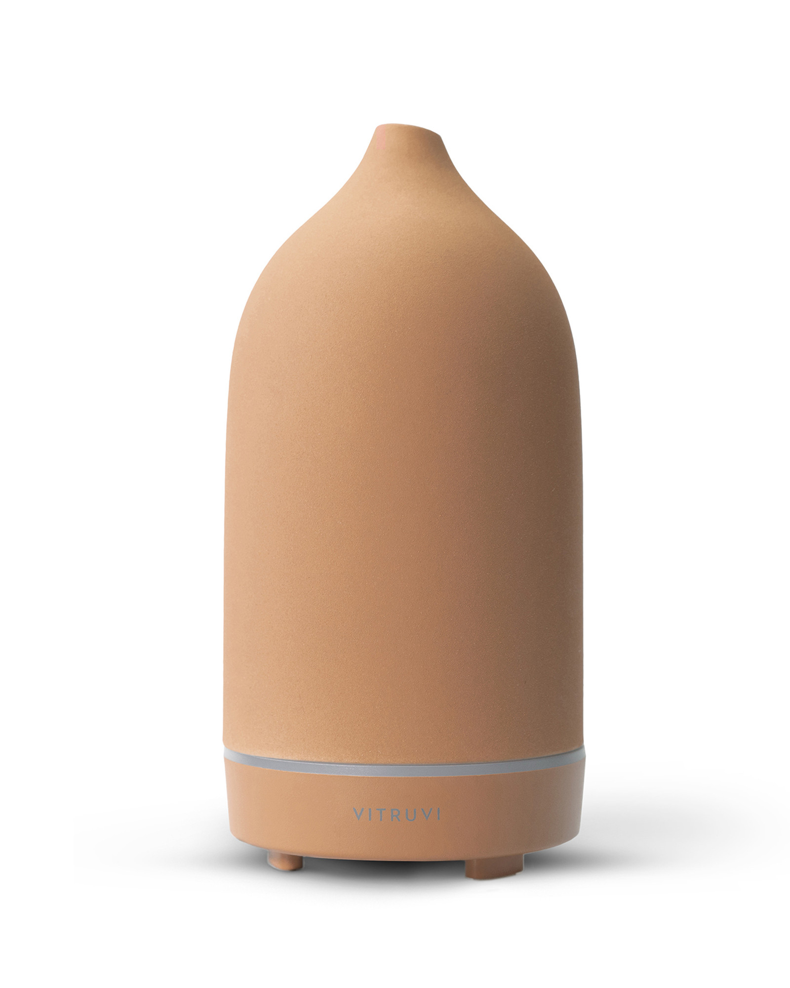 Vitruvi Stone essential oil diffuser in terracotta ceramic
