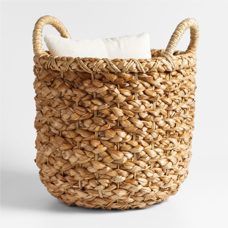 Emlyn Small Woven Blanket Basket Crate & Barrel Home Decor Finds Crate & Barrel Favorites | Crate & Barrel