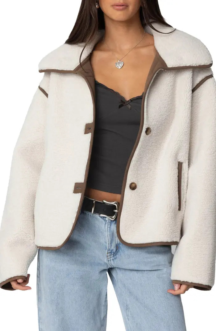 EDIKTED Frost Oversize Faux Shearling Jacket | Nordstrom | Nordstrom