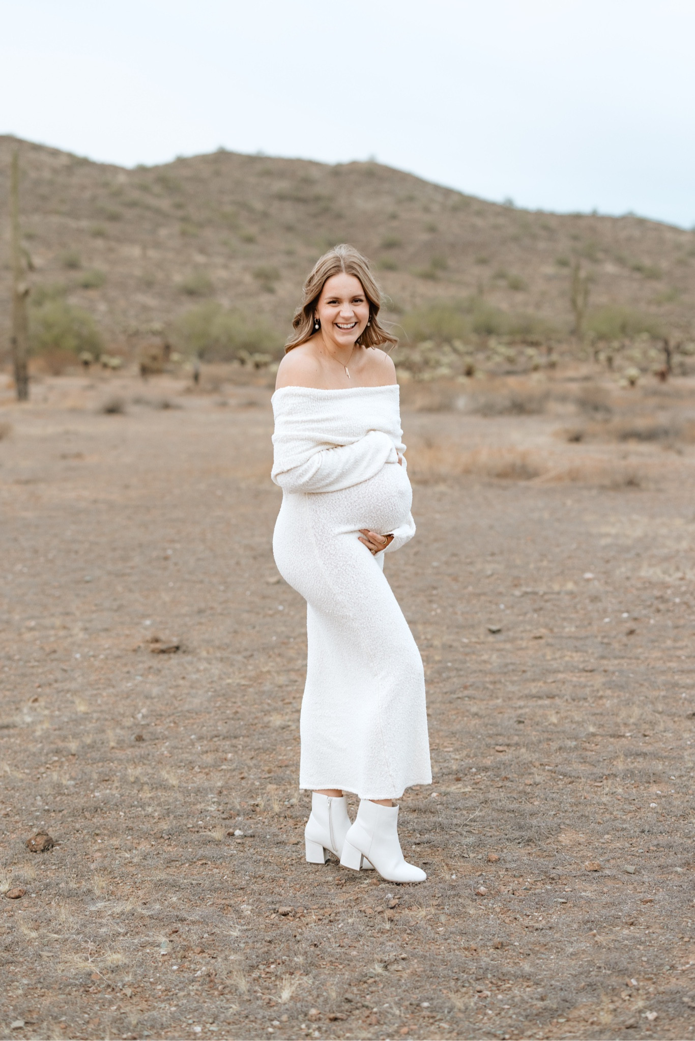Maternity photoshoot. Family photos. Winter outfit inspo. Pregnancy OOTD. Non maternity dress. 

#LTKFamily #LTKBump #LTKFindsUnder50