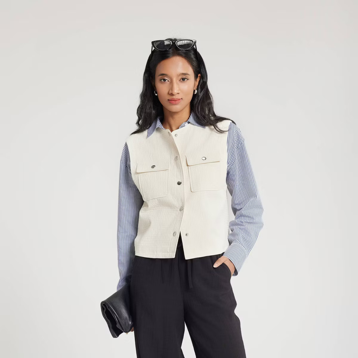 Women's Textured Vest with Pocket - A New Day™ | Target