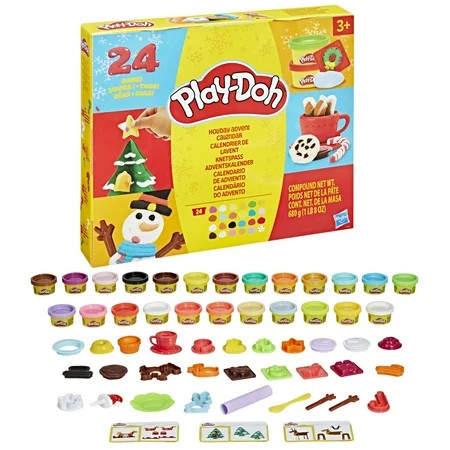 Play-Doh Holiday Advent Calendar, 24 Days of Surprise Toys for Kids 3+ | Walmart (US)