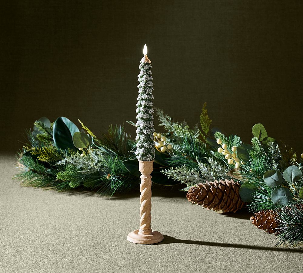 Flameless Tree Taper Candle | Pottery Barn (US)