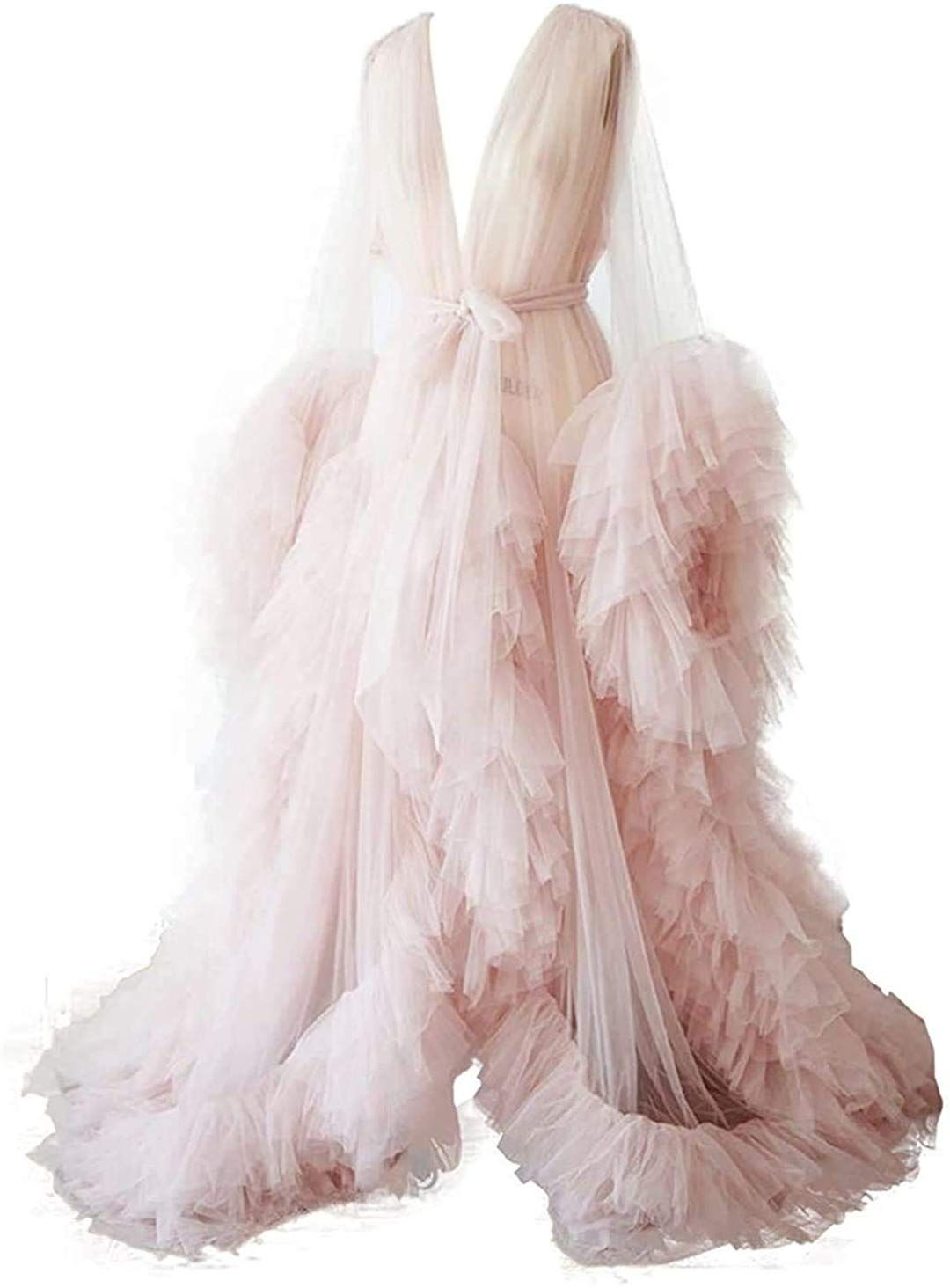 Tulle Robe Long Lingerie Bridal Dressing Gown Puffy Nightgown Photoshoot | Amazon (US)