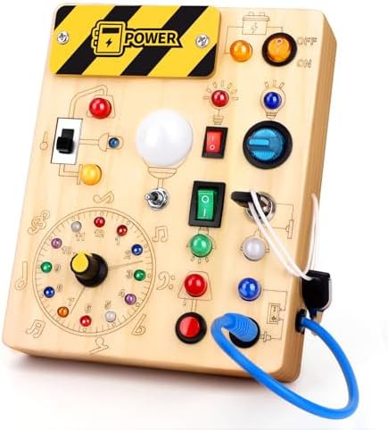 Busy Board for Toddlers - Montessori Educational Toy for 1-3 Year Old Boys & Girls | Travel-Frien... | Amazon (US)