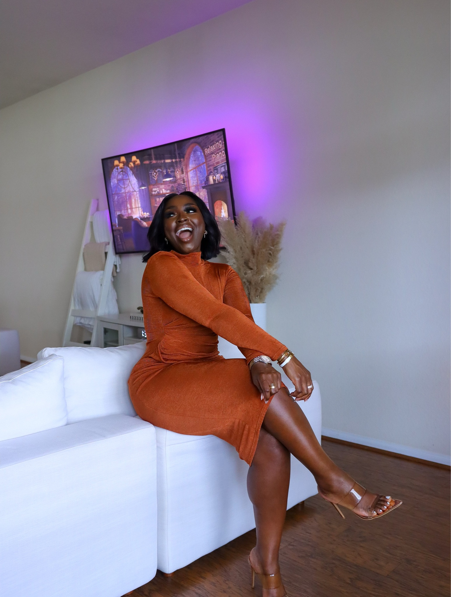 Loving this new dress from Amazon! Wearing a large, stretchy and hugs in all the right places. These shoes go with everything and have definitely been a staple!  #LTKHoliday

#LTKbeauty