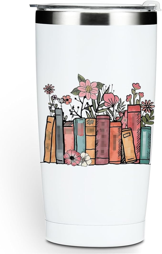 Inspired Tumbler Book Decor Book Lovers Gifts Bookish Coffee Mug Music Lover Gift for Women Mom F... | Amazon (US)