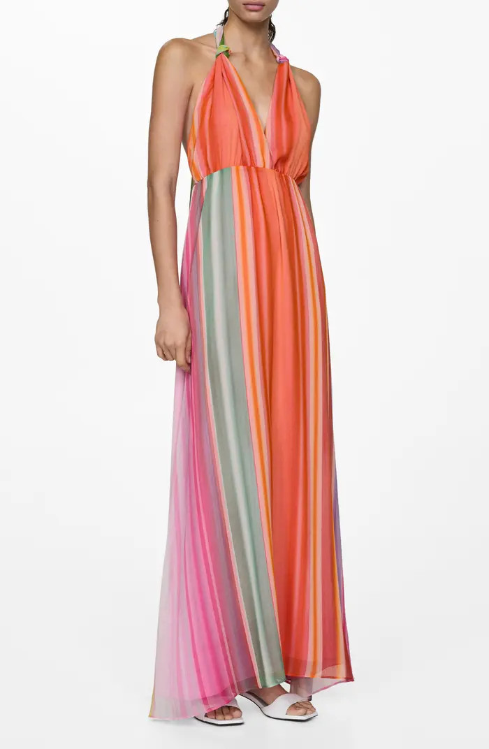 MANGO Stripe Chiffon Sundress | Nordstrom | Nordstrom