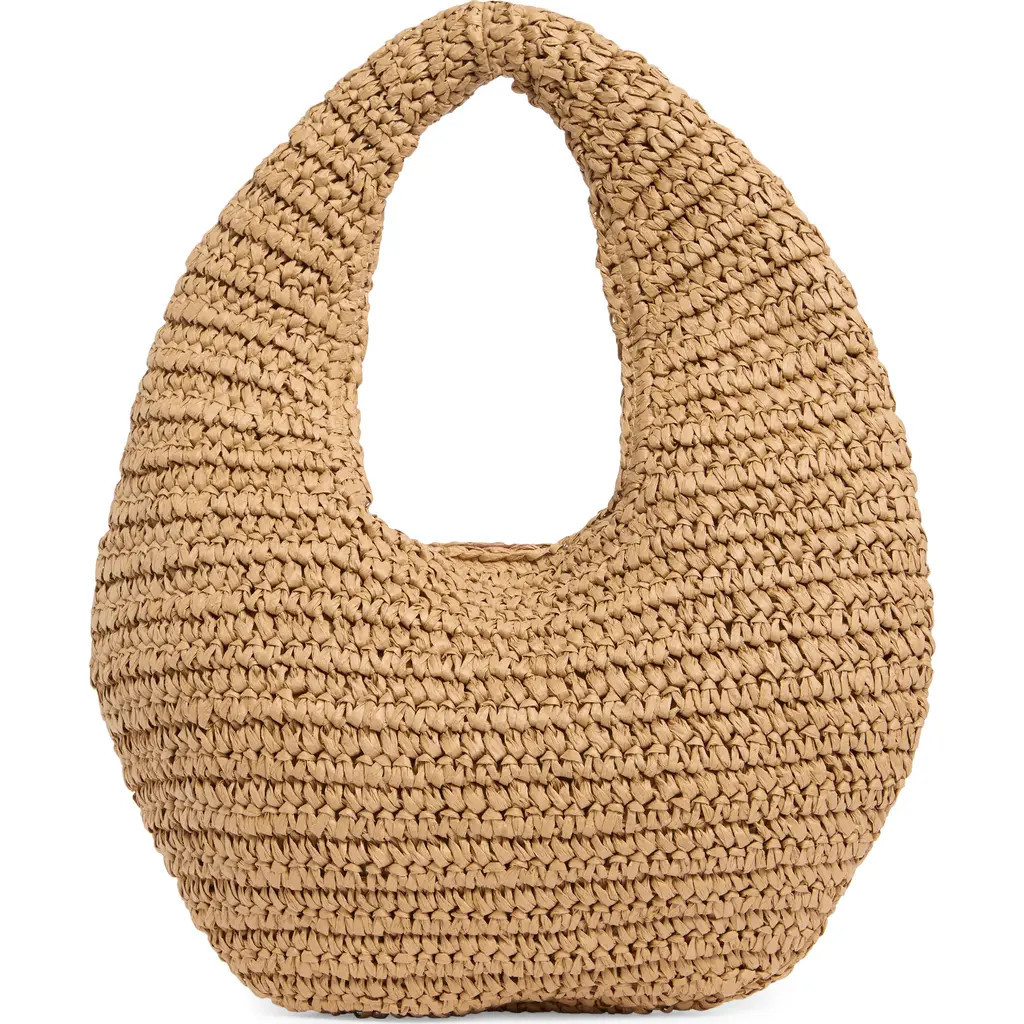 Collection XIIX Slouchy Crochet Hobo Bag in Dark Natural at Nordstrom Rack | Nordstrom Rack