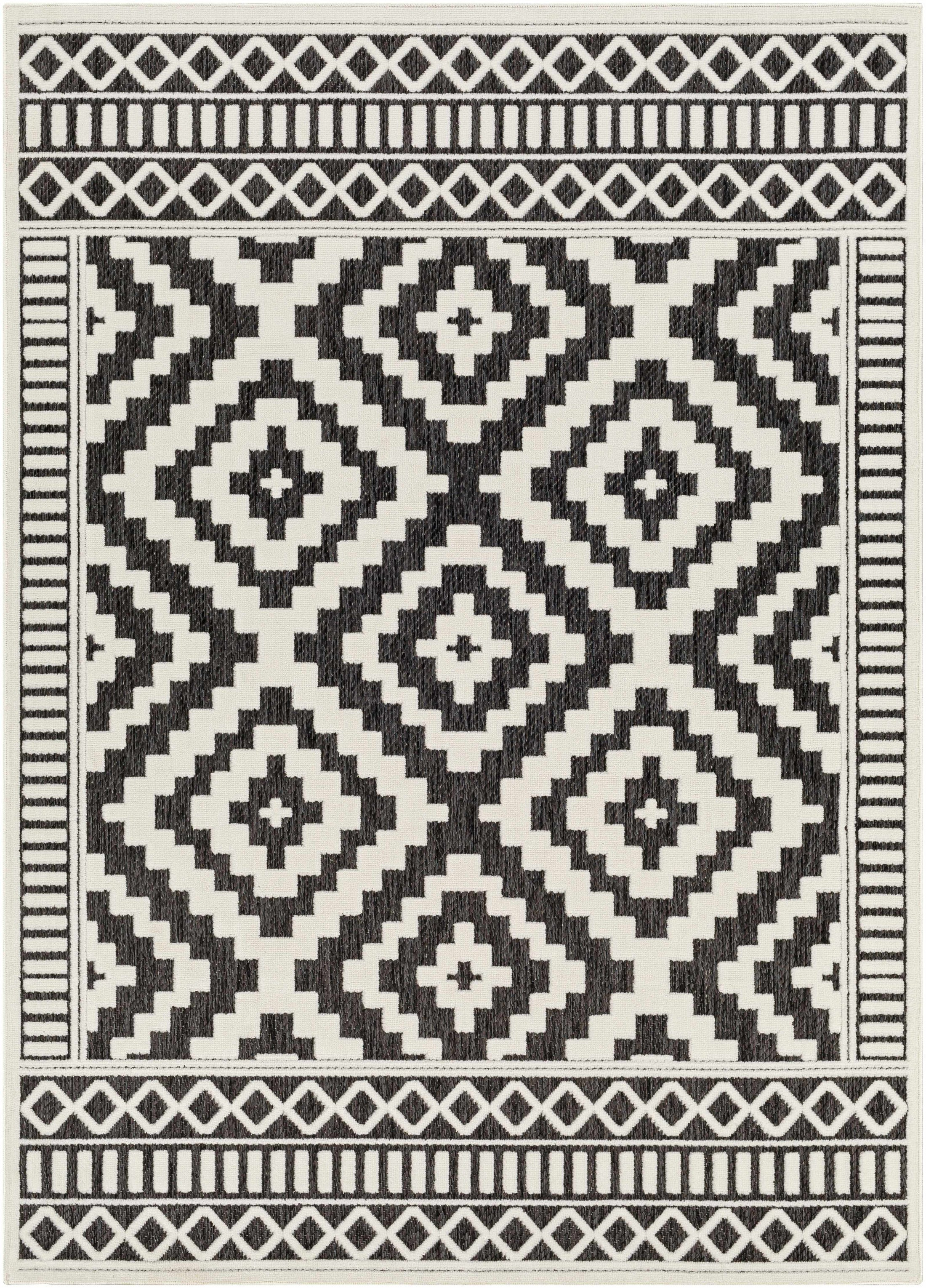 Feya Black Outdoor Rug | Boutique Rugs