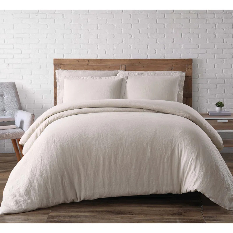 Nena Linen Percale Duvet Cover Set | Wayfair North America