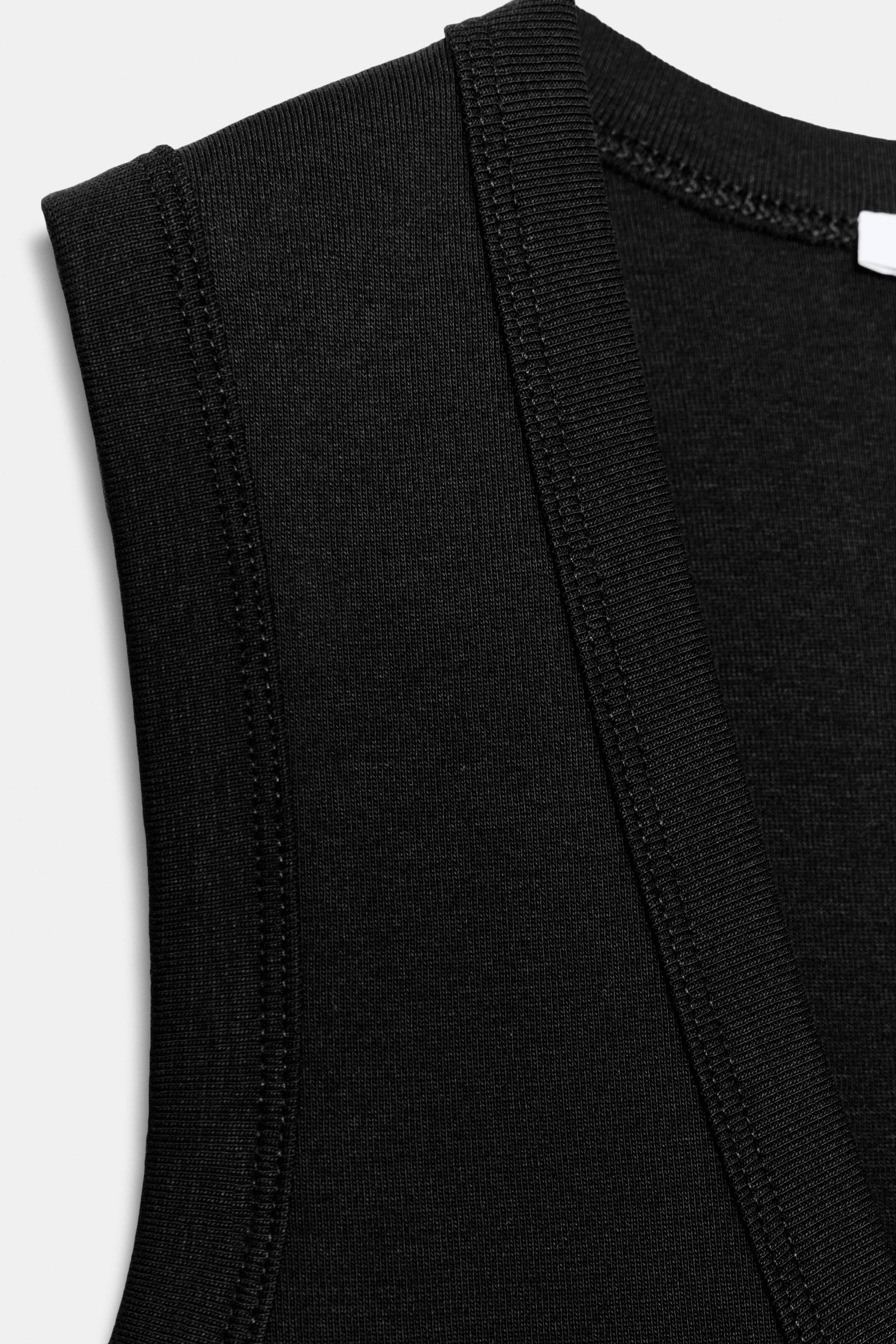 COTTON V-NECK STRIPED T-SHIRT | Zara US