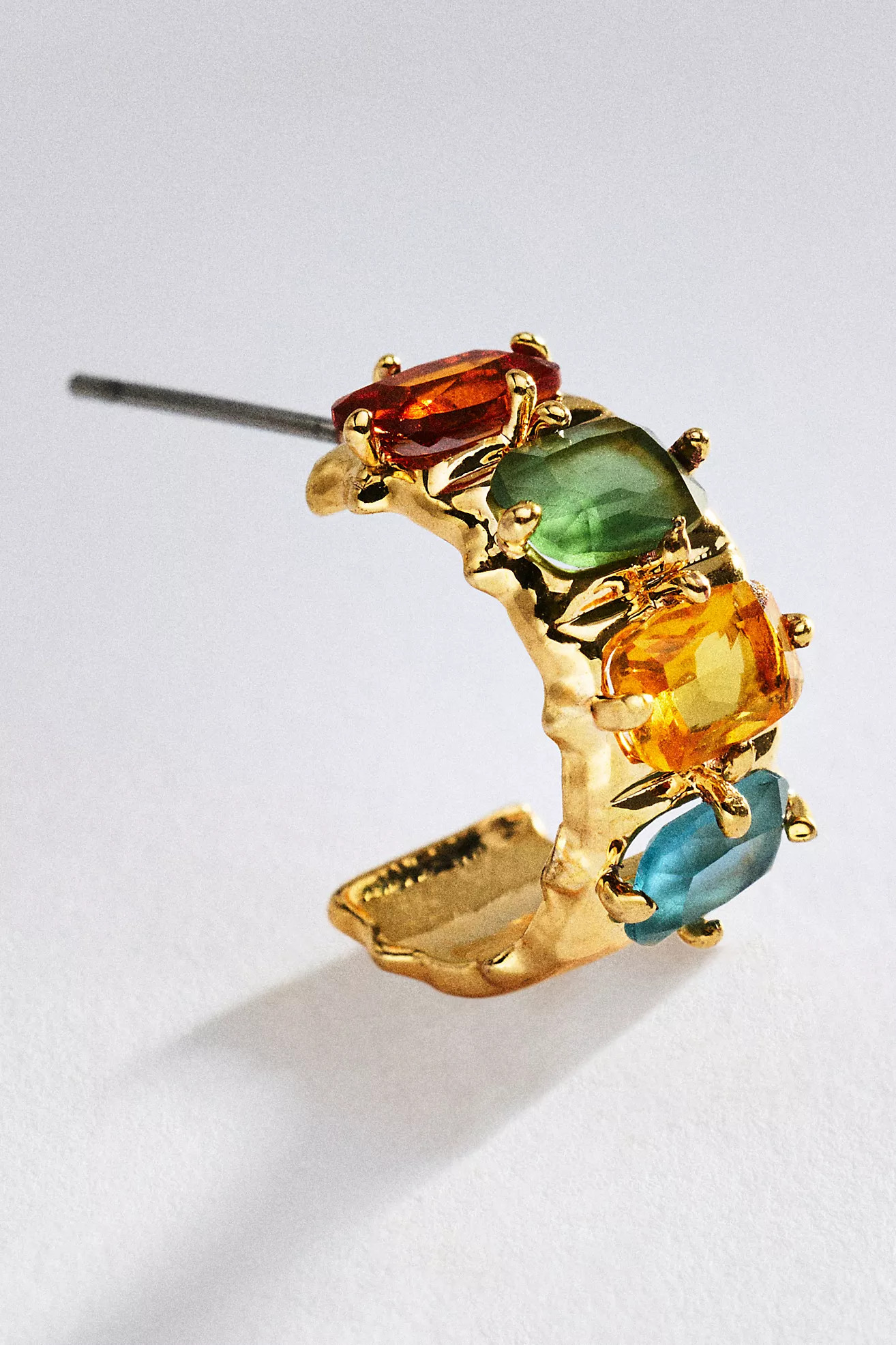 Crystal Baguette Huggie Hoop Earrings | Anthropologie (US)