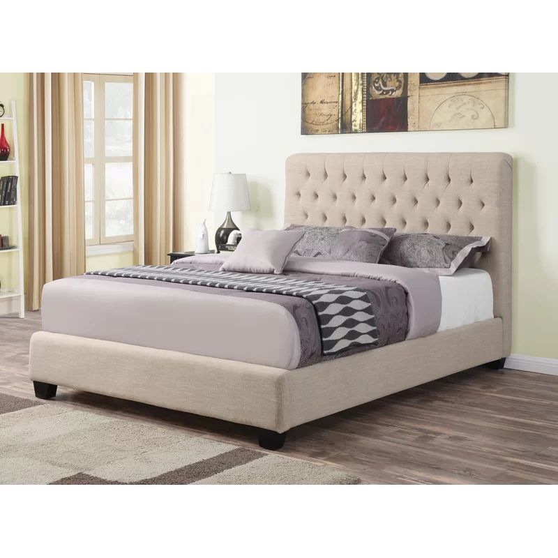 Keeble Tufted Upholstered Low Profile Standard Bed | Wayfair North America