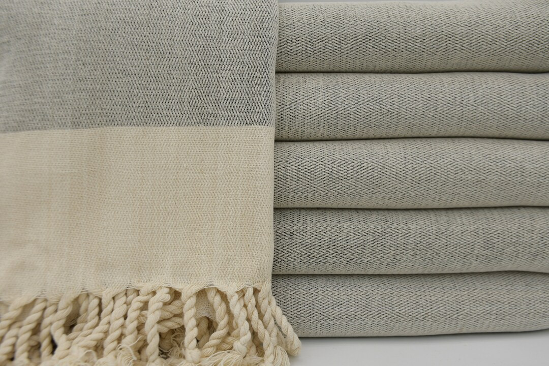 Turkish Towel,Bath Towel,Gray and Cream Towel,Beach Peshtemal,Tribal Towel,Festival Towel,Sauna T... | Etsy (US)