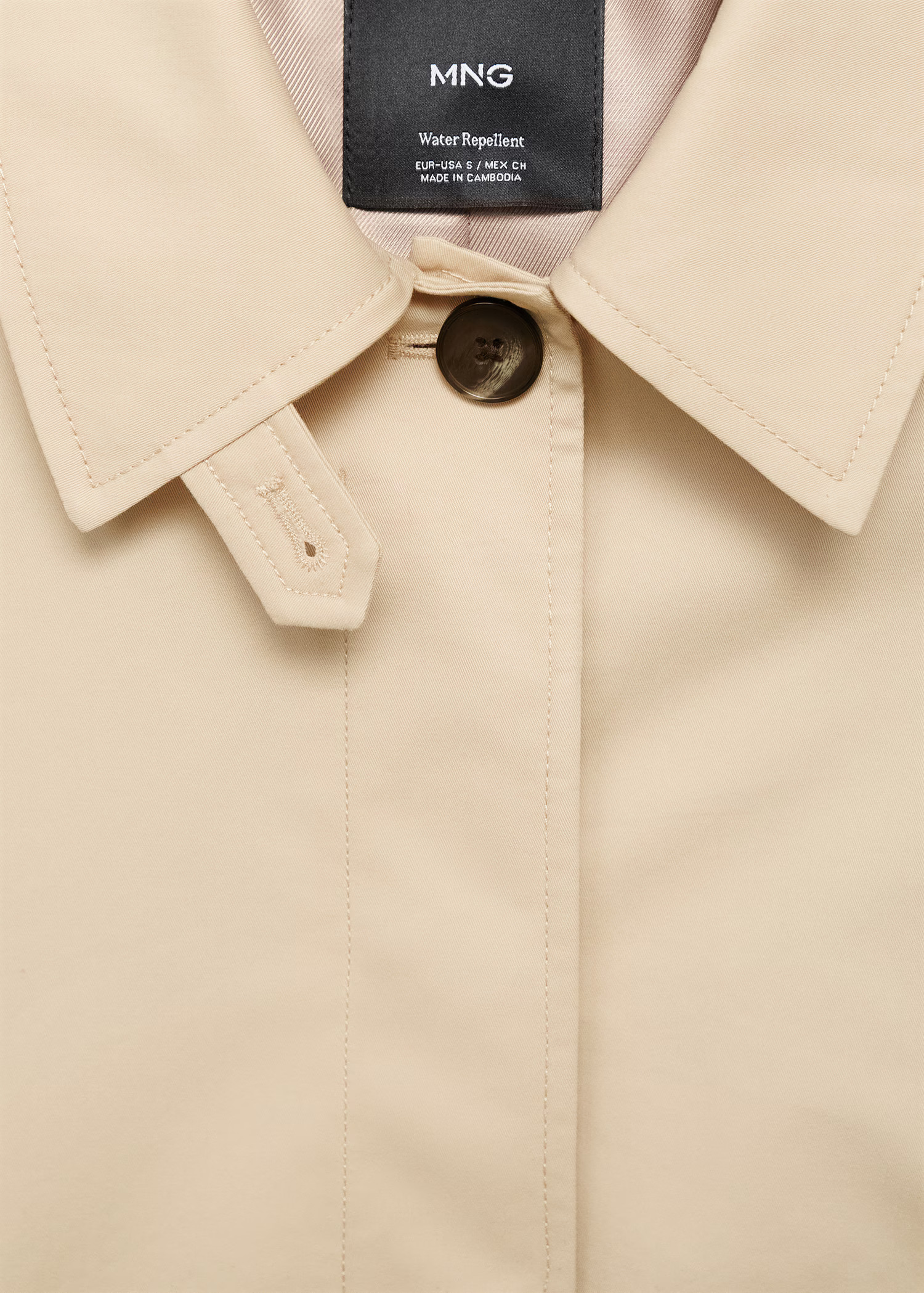 Short oversized trench coat with epaulettes | Mango (US/MX/AU)