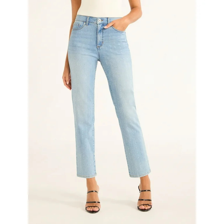 Sofia Jeans Women's Beatrix Relaxed Boyfriend Mid Rise Jeans, 27" Inseam, Sizes 0-20 - Walmart.co... | Walmart (US)