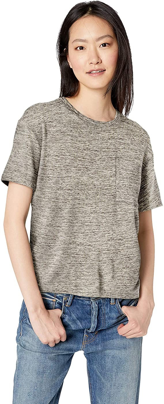 Amazon Brand - Daily Ritual Women's Supersoft Terry Short-Sleeve Boxy Pocket Tee | Amazon (US)