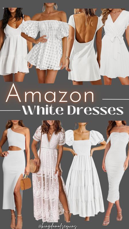 Amazon white dresses for spring and summer , wedding guest and bride 

#LTKparties #LTKstyletip #LTKsalealert