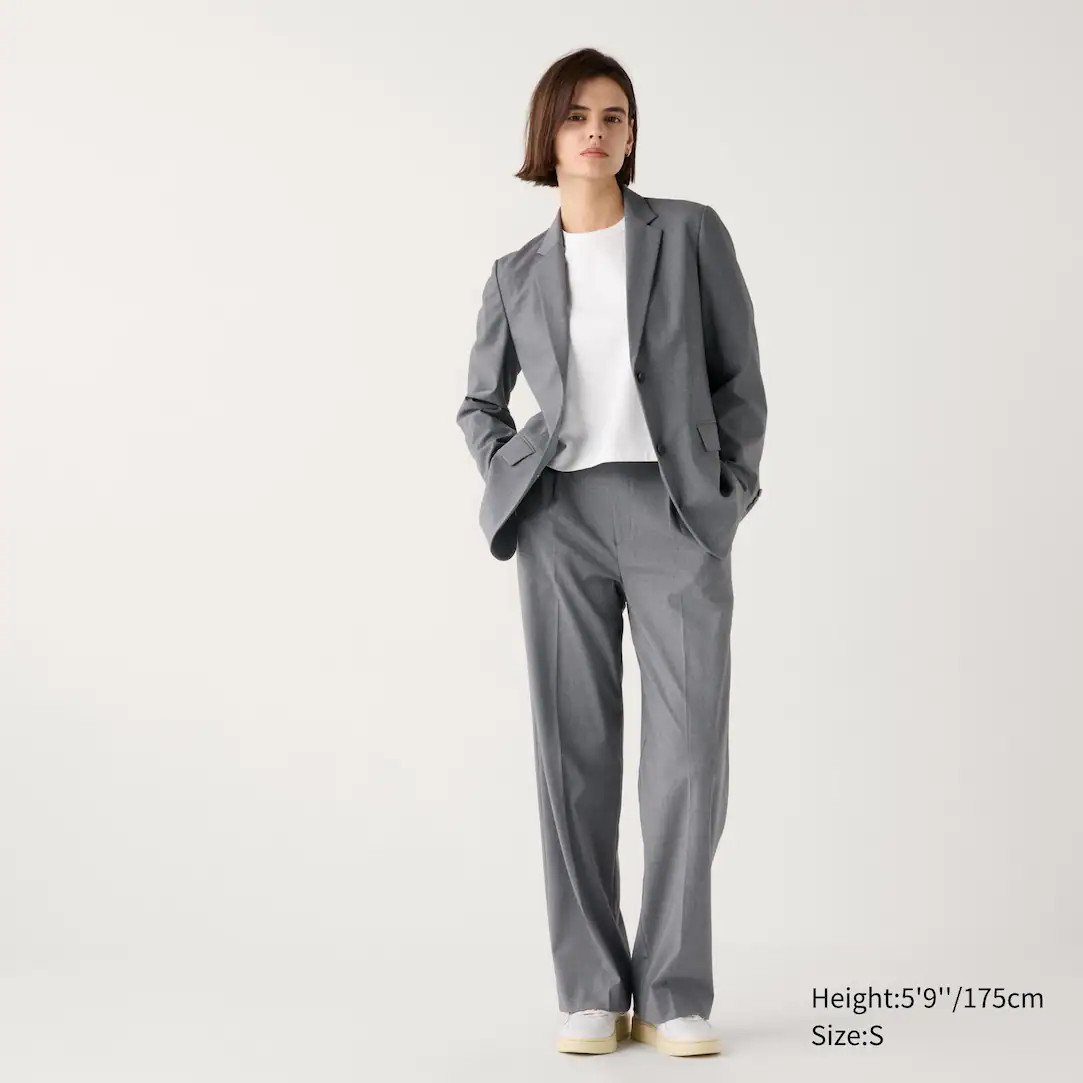 Pleated Wide Trousers (Long) | UNIQLO (UK)