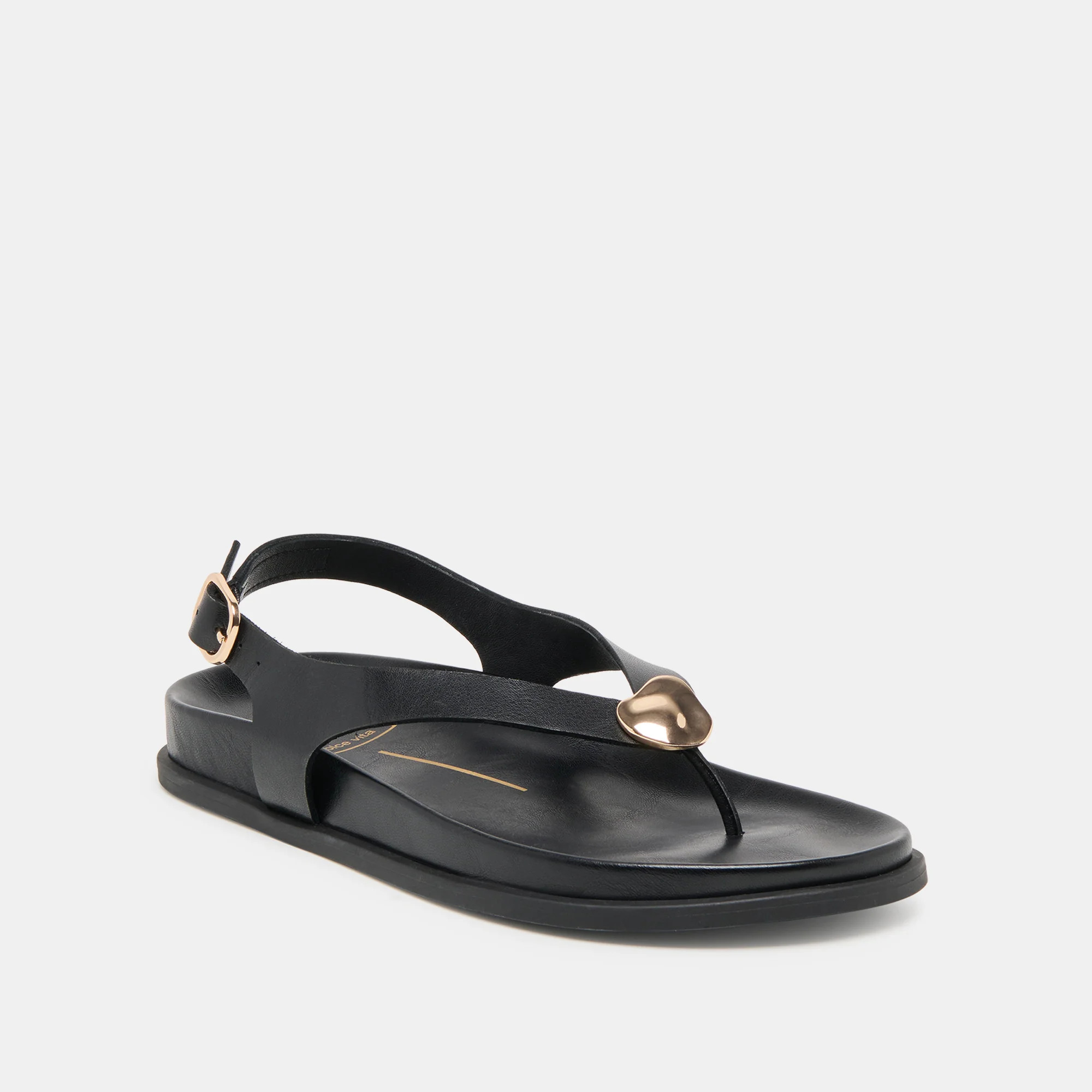 Jony Sandals Black Leather | DolceVita.com