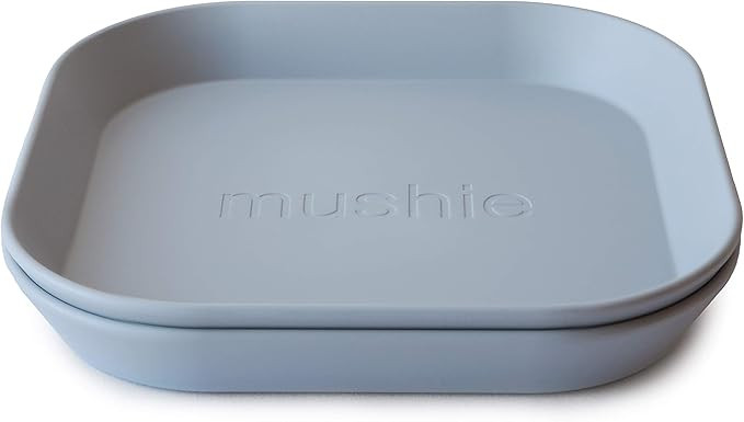 mushie Square Dinnerware Plates for Kids | Made in Denmark, Set of 2 (Cloud) | Amazon (US)