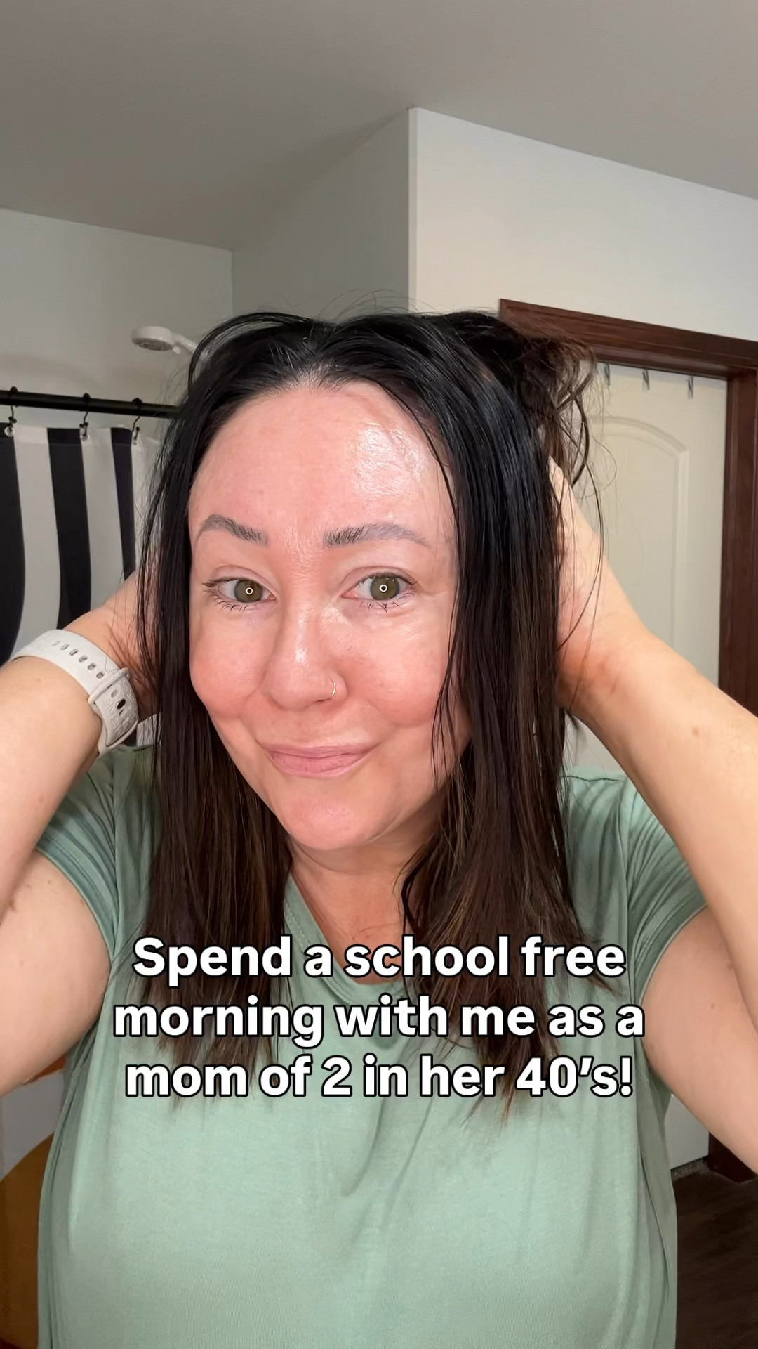 A peek into a school free morning as a mom of 2 in her 40’s. XL sleep tee. Large matching sleep pants. XL buttercore tee. XL running shorts. Adidas fit true to size. Large graphic tee. XL striped wide leg pants. Sandals run true to size.  Linked my favorite makeup products and my Aerie/AE order! 

#LTKmomlife #LTKOver40 #LTKmorningroutine