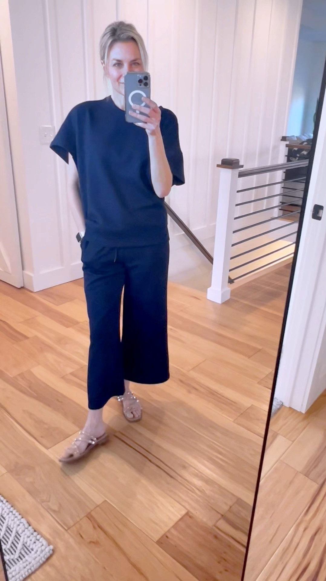 This is a fun little textured set. I’m wearing it in navy, comes in a ton of colors. I’m wearing small.

#LTKover40 #LTKworkwear #LTKfindsunder50