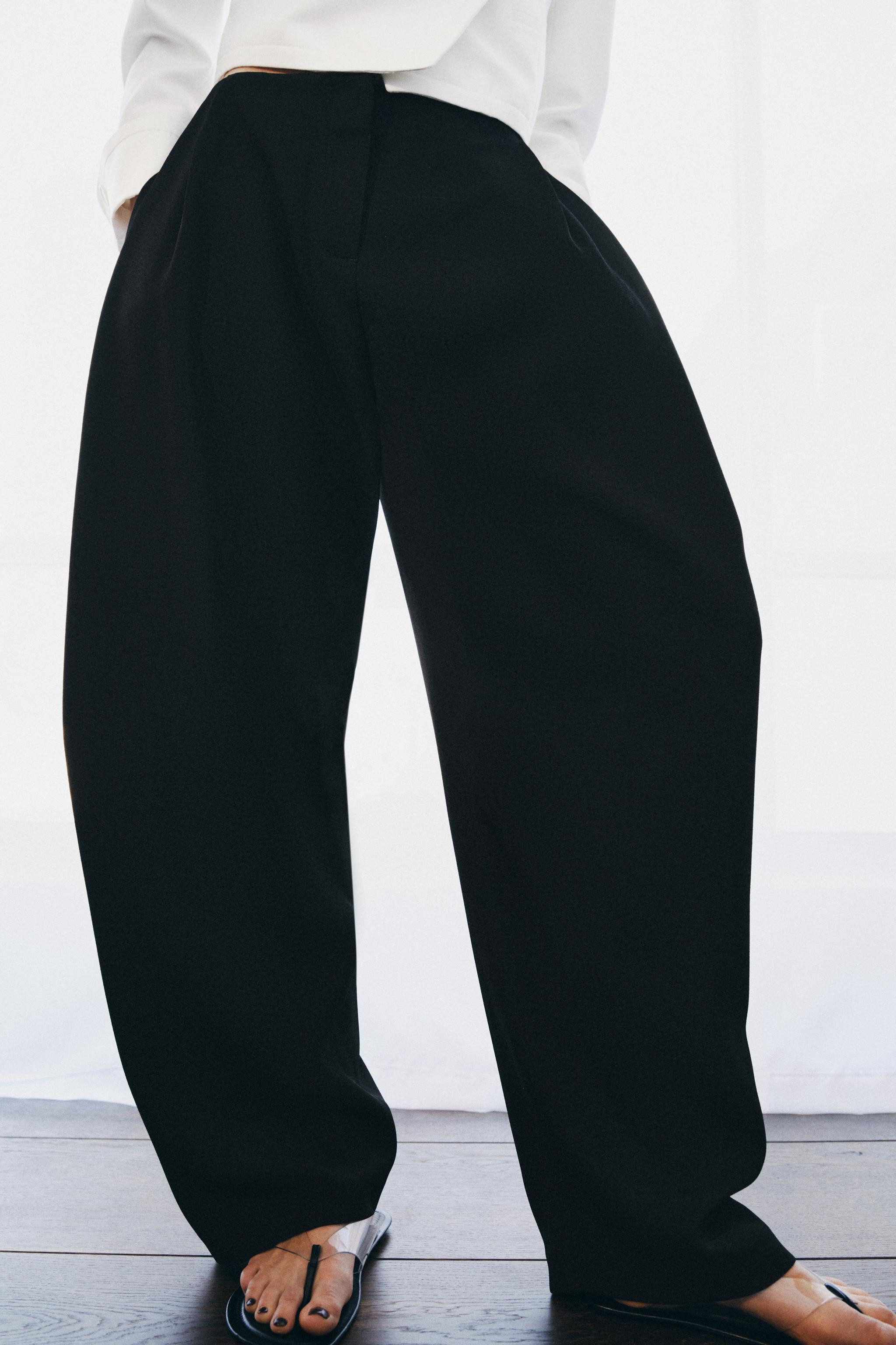 ZW COLLECTION WIDE-LEG TROUSERS WITH PLEATS | Zara UK