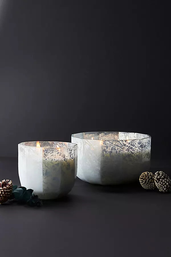 Blanche Glass Candle By Anthropologie in Silver Size L | Anthropologie (US)