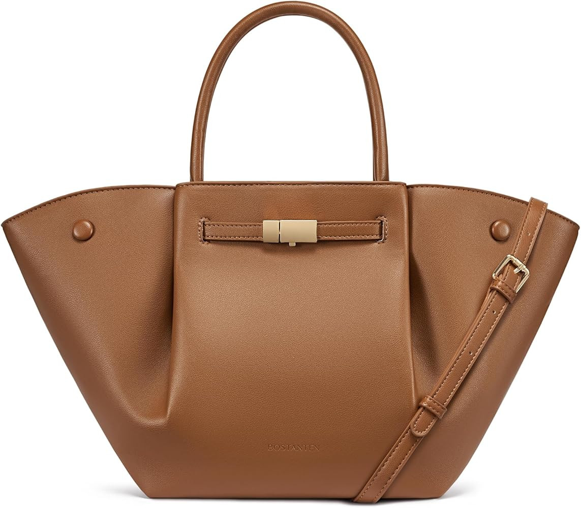 BOSTANTEN Designer Tote Bags for Women Trendy Top Handle Satchel with Magnetic Crossbody Purse Ha... | Amazon (US)