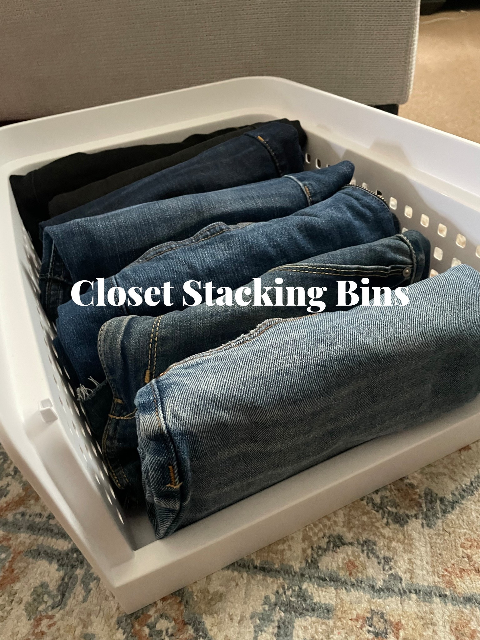 Affordable closet stacking bins! 

#LTKHome