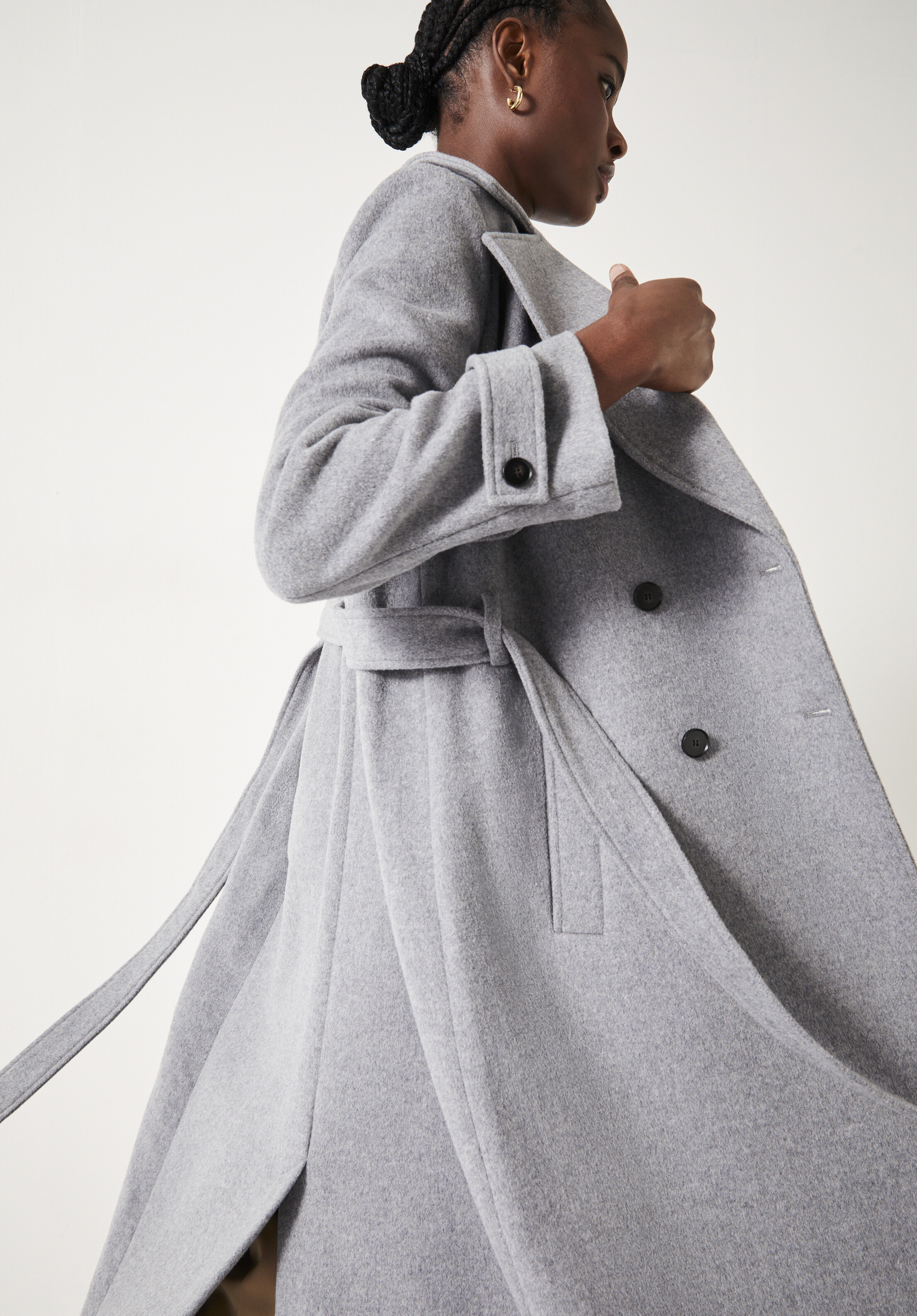 Wool Belted Trench Coat | Hush UK