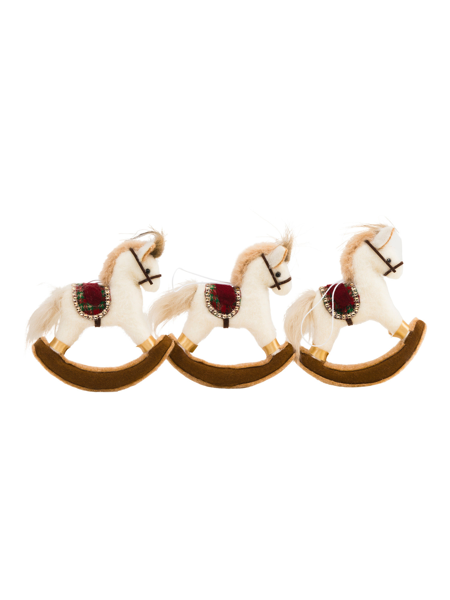 3pk Rocking Horse Ornaments | TJ Maxx