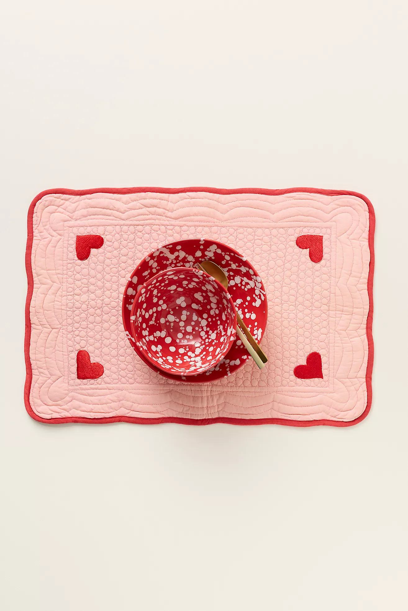 Quilted Heart Reversible Placemat | Anthropologie (US)