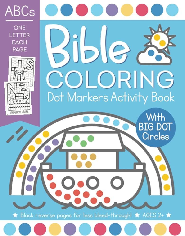 Bible Coloring Dot Markers Activity Book: Easy ABC Christian Alphabet Words for Toddler and Presc... | Amazon (US)