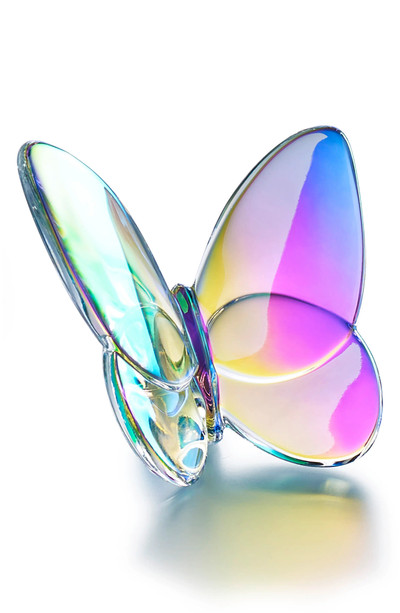 Baccarat Lucky Lead Crystal Butterfly in Iridescent at Nordstrom
